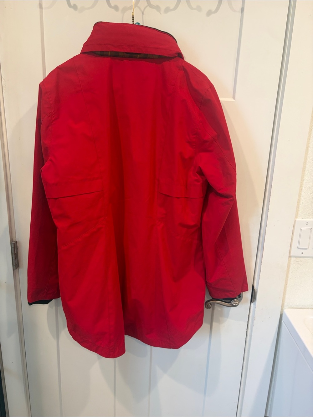 Pendleton Red Trench Coat with Black Collar - Picture 2 of 6
